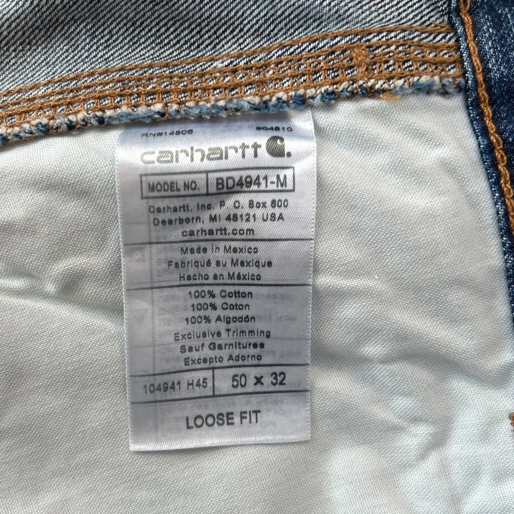 NWT Carhartt Men's Loose Fit Utility Jean Size Men’s 50 Color Blue